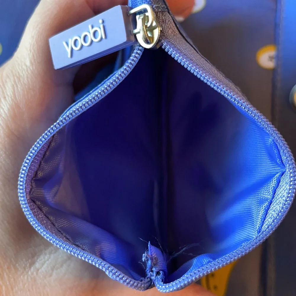 Yoobi Deep Periwinkle & Bananas Case & Coin Pouch
